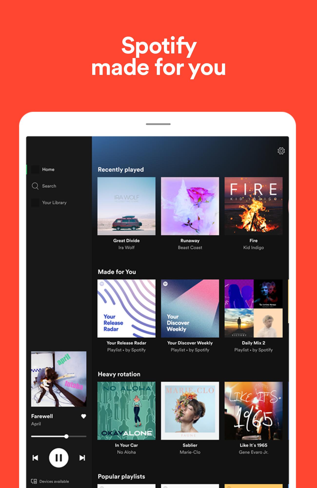 Spotify tablet android apk android